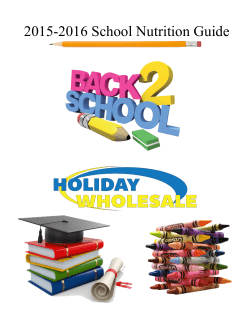 2015-2016 School Nutrition Guide