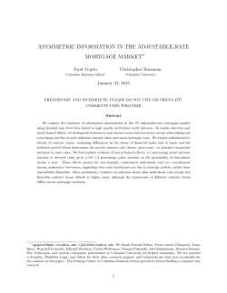 asymmetric information in the adjustable