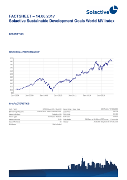 FACTSHEET &ndash; 22.05.2017 Solactive Sustainable Development