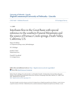 Interbasin flow in the Great Basin with special reference to the