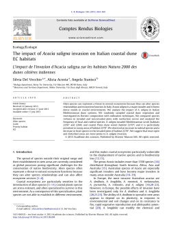 The impact of Acacia saligna invasion on Italian