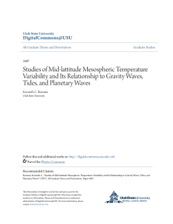 Studies of Mid-lattitude Mesospheric Temperature Variability and Its