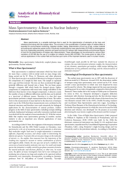 Mass Spectrometry: A Boon to Nuclear Industry