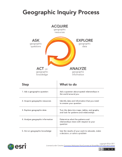 Geographic Inquiry Process - EdCommunity