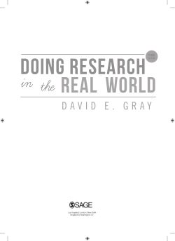 Theoretical Perspectives and Research Methodologies