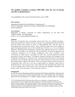The mobility transition revisited, 1500