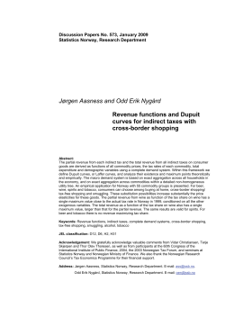 Jørgen Aasness and Odd Erik Nygård Revenue functions and