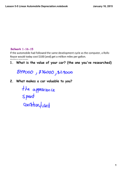 5-5 Linear Automobile Depreciation Day 1