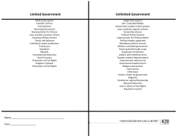 Unlimited Government Limited Government