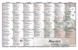May 2016 Garden Calendar