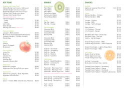SNACKS HOT FOOD DRINKS