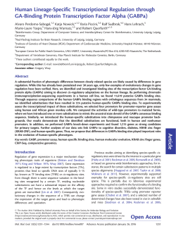 Human Lineage-Specific Transcriptional Regulation through GA