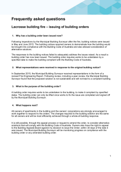 Frequently asked questions Lacrosse building fire