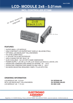 LCD- MODULE 2x8 - 5.01mm