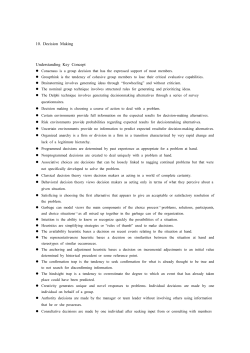 10. Decision Making Understanding Key Concept