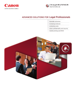 Advanced Solutions for Legal Professionals Brochure