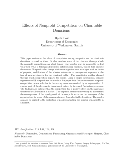 Effects of Nonprofit Competition on Charitable Donations