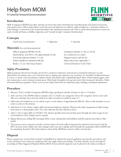 Help from MOM - Flinn Scientific