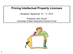 John Orcutt: Pricing Intellectual Property Licenses