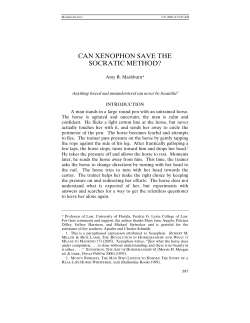 can xenophon save the socratic method?