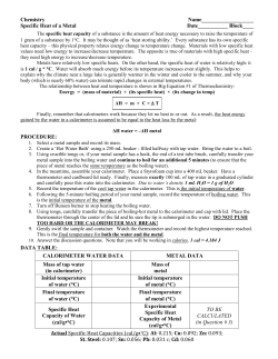 Specific Heat Capacity Lab