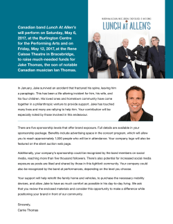 Canadian band Lunch At Allen`s will perform on Saturday, May 6