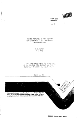 Thermal properties of rock salt