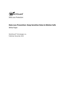 Data Loss Prevention: Keep Sensitive Data-In-Motion Safe