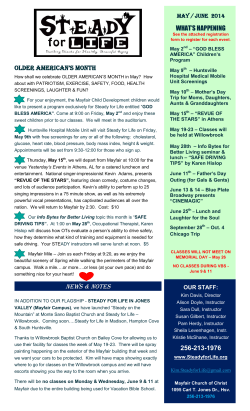 May - Steady for Life