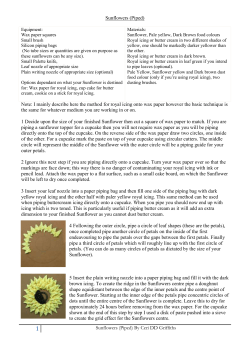 Sunflowers (Piped) By Ceri DD Griffiths Sunflowers (Piped) Note: I