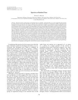 Species as Ranked Taxa - Oxford Academic