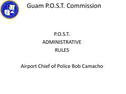 Guam P.O.S.T. Commission