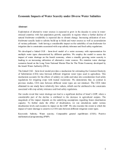 Economic Impacts of Water Scarcity under Diverse Water Salinities
