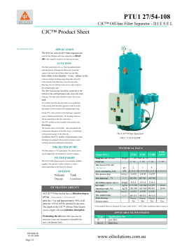 CJC PTU Filter Separator for Diesel