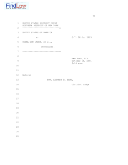 US v. Usama bin Laden, et. al.