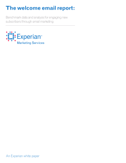 The welcome email report