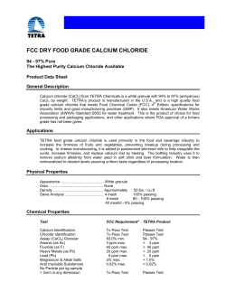 briners grade calcium chloride