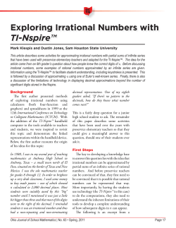 Exploring Irrational Numbers with TI