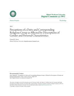 Perceptions of a Deity and Corresponding Religious Group as