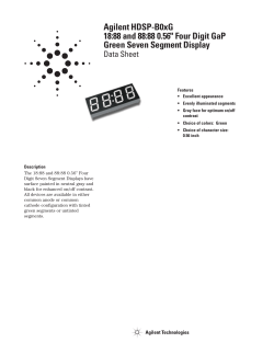Agilent HDSP-B0xG 18:88 and 88:88 0.56" Four Digit GaP