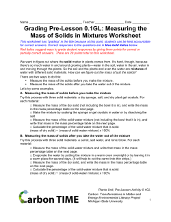 Grading Pre-Lesson 0.1GL: Measuring the Mass of Solids in