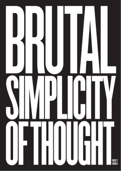 the file for Brutal Simplicity of Thought
