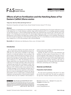 Effects of pH on Fertilization and the Hatching Rates of Far - E-FAS