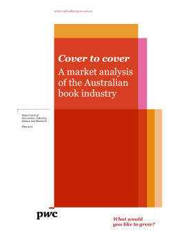 A market analysis of the Australian book industry