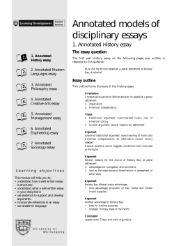 Annotated History essay
