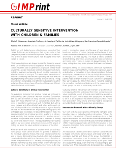 Culturally Sensitive Intervention with Children