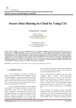 Secure Data Sharing In Cloud by Using CIA