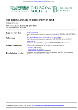 The origins of modern biodiversity on land
