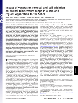Impact of vegetation removal and soil aridation on diurnal