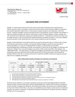 halogen-free statement